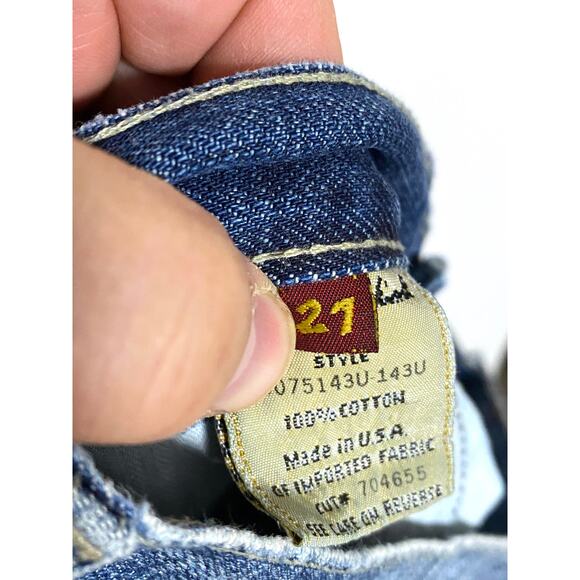 7 For All Mankind Jeans Womens 27 Boot Cut Medium Wash Low Rise Actual 29 x 29 - Picture 9 of 12